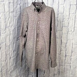 CROSBY &‎ HOWARD Blue, Red, and Gray Floral Men's Shirt XL